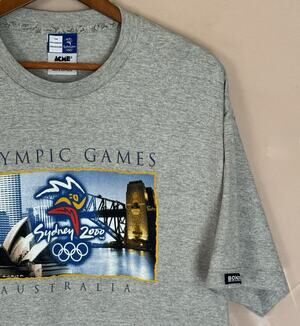 Vintage 2000 Australia Olympics ACME Graphic T-Shirt - BONDS - XL Cotton